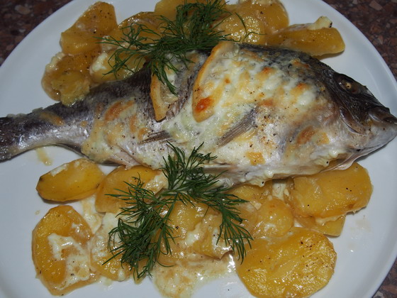 дорада с картошкой