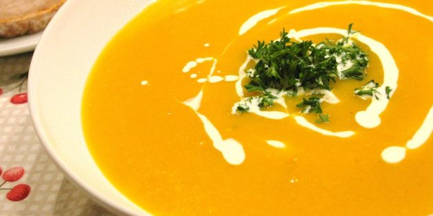 рецепты для вегетарианцев: тыквенный крем-суп