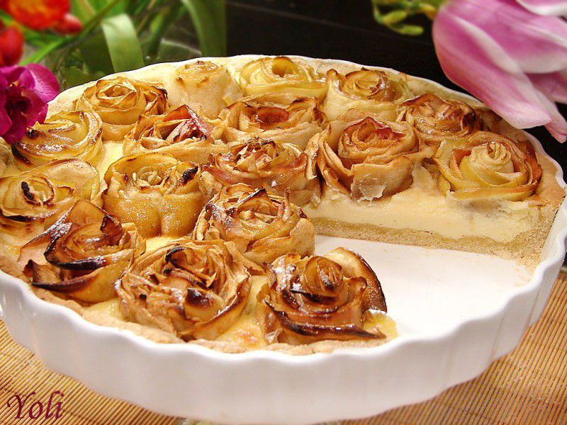 Яблочница- рецепт вкусного пирога с яблочными розами, фото № 3