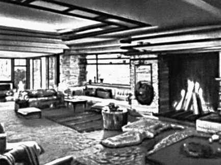 Дом Кауфмана («Дом над водопадом») в Бер-Ране (штат Пенсильвания). 1936. Интерьер.