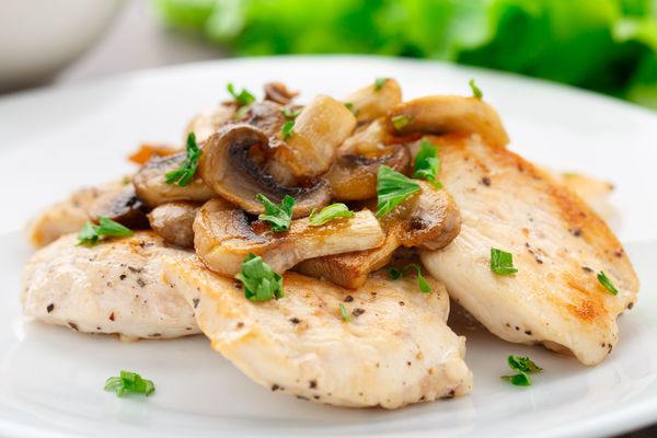 Фрикасе с грибами и курицей