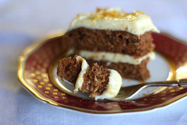 Easy Carrot Cake with Maple and Orange Cream Cheese