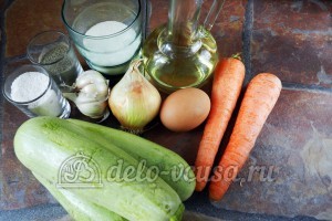 Оладьи из кабачков с морковью: Ингредиенты