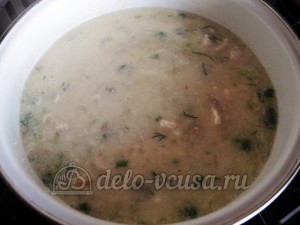 Чихиртма: Добавляем остальные ингредиенты в суп