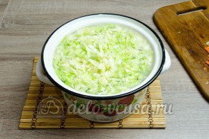 Щи из свежей капусты: Добавляем капусту в суп