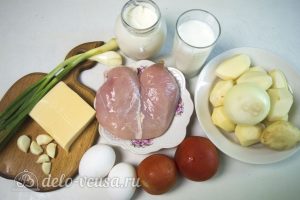 Картофель запеченный с курицей: Ингредиенты