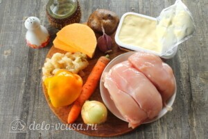 Тыквенный суп с курицей и сыром: Ингредиенты