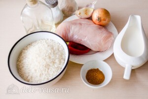 Курица карри с рисом и сливками: Ингредиенты