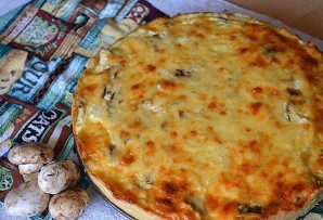 Лоранский пирог с курицей и грибами - фото шаг 9