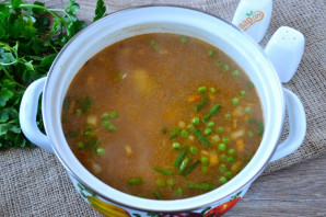 Овощной суп на мясном бульоне - фото шаг 12