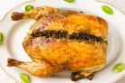Фаршированная курица грибами и гречкой