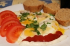 Яичница с сыром плавленным