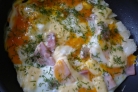 Яичница с ветчиной и сыром