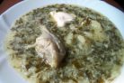 Щавелевый суп с яйцом и курицей