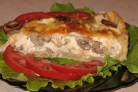 Пирог с грибами и мясом