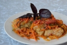 Треска, запеченная в духовке под соусом