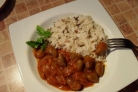 Куриные сердечки с подливкой