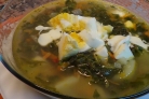 Борщ с капустой и щавелем