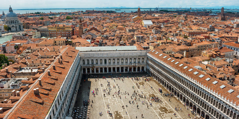 Площадь Сан Марко в Венеции с высоты