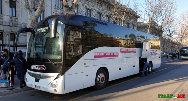 Автобус Terravision из Милана в аэропорт Бергамо