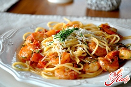 соус для спагетти с креветками