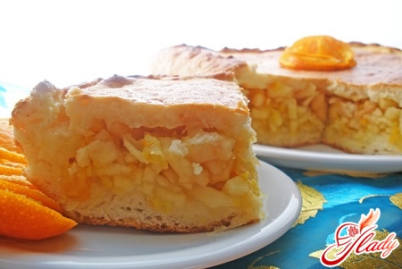пирог с апельсинами и яблоками