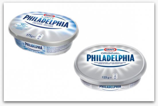 Сливочный сыр Филадельфия, Philadelphia light, Philadelphia original