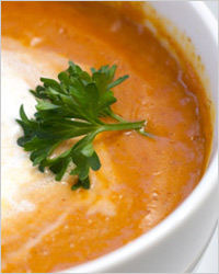 Суп из тыквы с острыми гренками