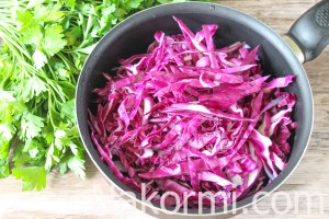 Тушеная красная капуста