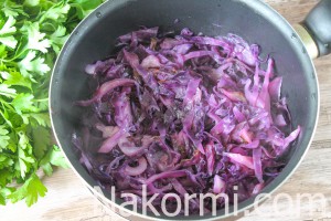 Тушеная красная капуста