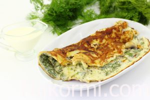 Омлет с шампиньонами