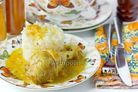Фото рецепта Куриные голени в мангово-сливочном соусе