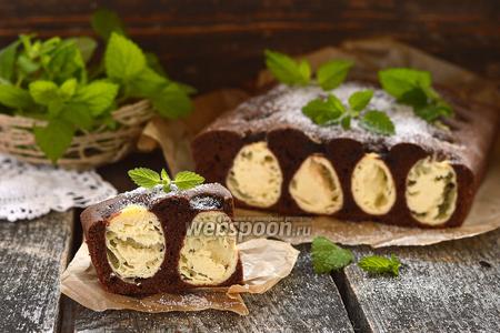 Фото рецепта Шоколадно-творожный пирог «Лисьи норы»