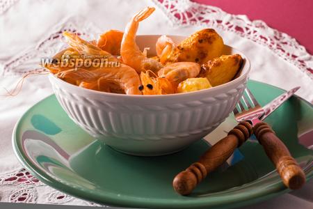Фото рецепта Креветки с картошкой