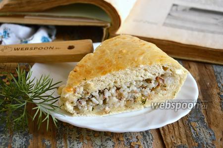 Фото рецепта Пирог с сардинами и рисом