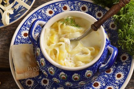 Фото рецепта Молочный суп с лапшой