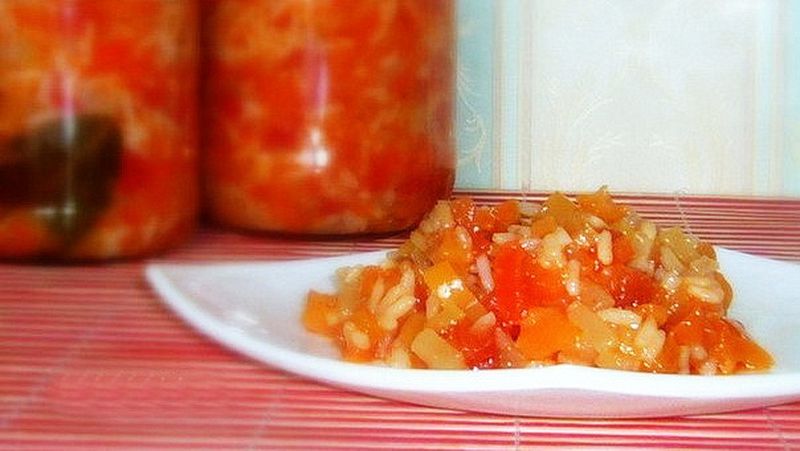 салат с рисом