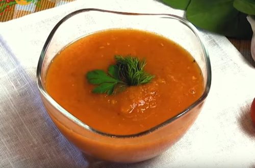 Как готовить томатный суп-пюре с кабачком