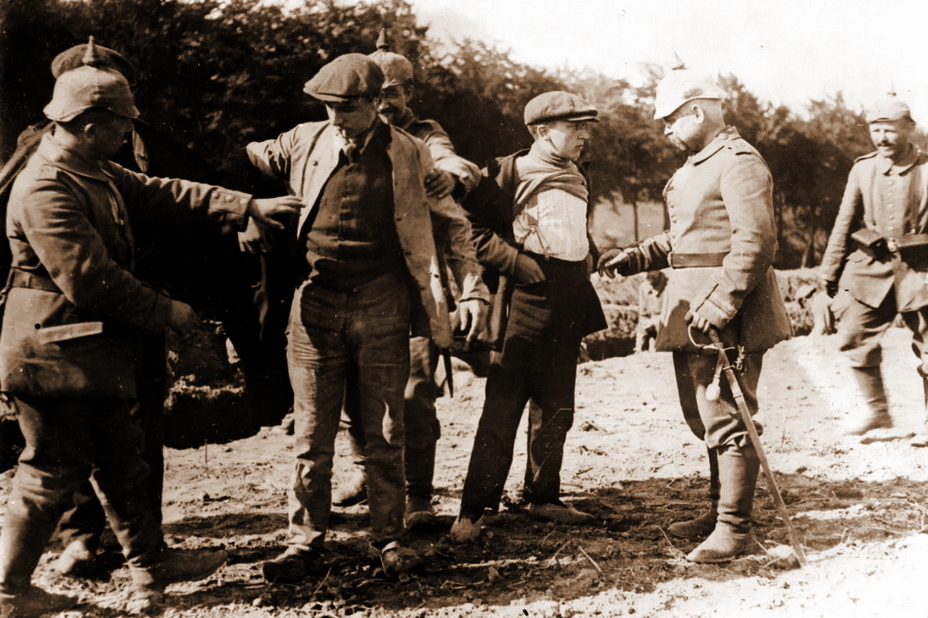 ​Задержание и досмотр гражданских лиц немецкими солдатами - Чёрные годы фламандцев и валлонов 
