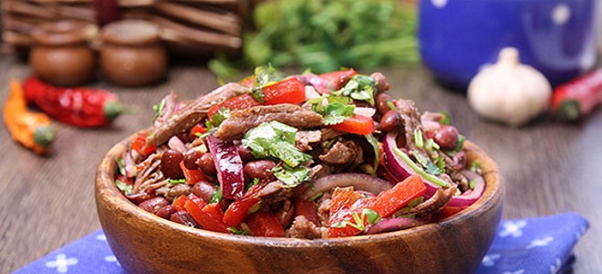 салат тбилиси с красной фасолью