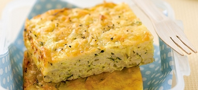 запеканка с рисом и кабачком в духовке