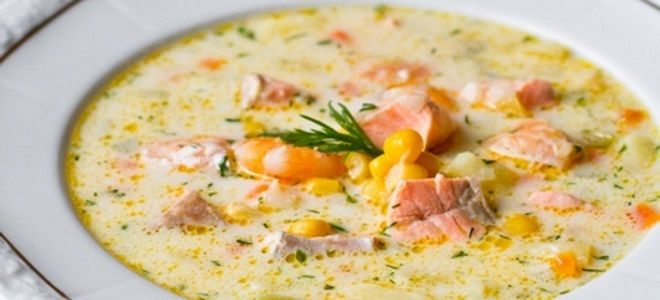 рыбный суп с креветками и семгой