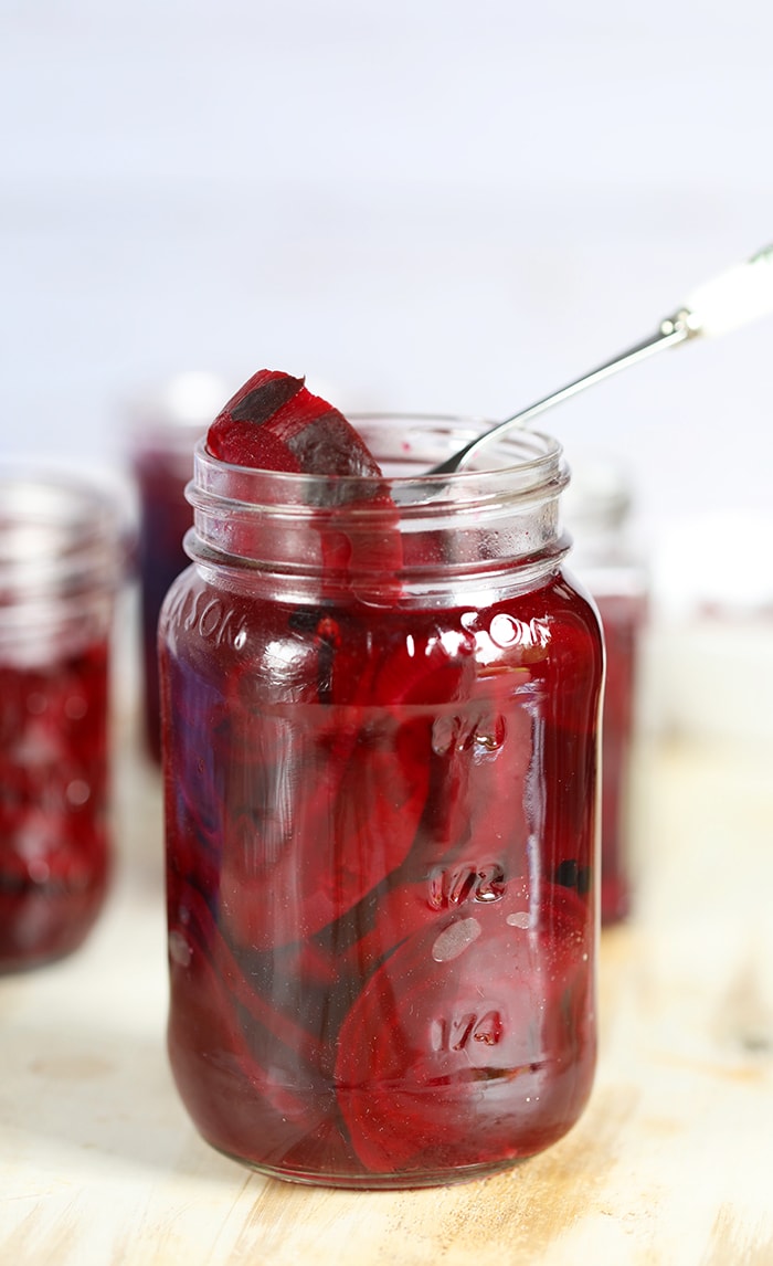 Jar of Easy Pickled Beets