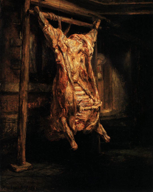 Рембрандт, Туша быка, 1655 г